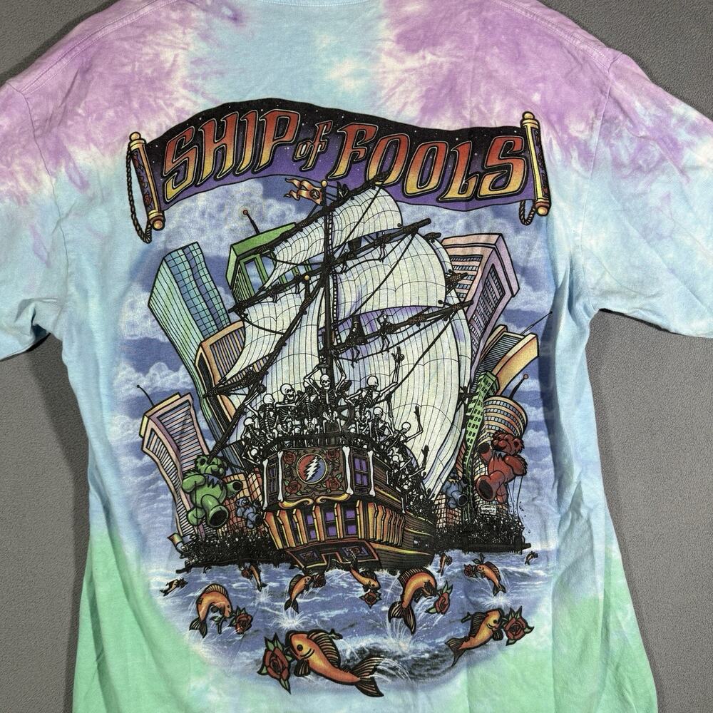 Liquid Blue Grateful Dead Sz M Ship Of Fools Vintage 2001 Tie Dye T Shirt Bears - Picture 5 of 8